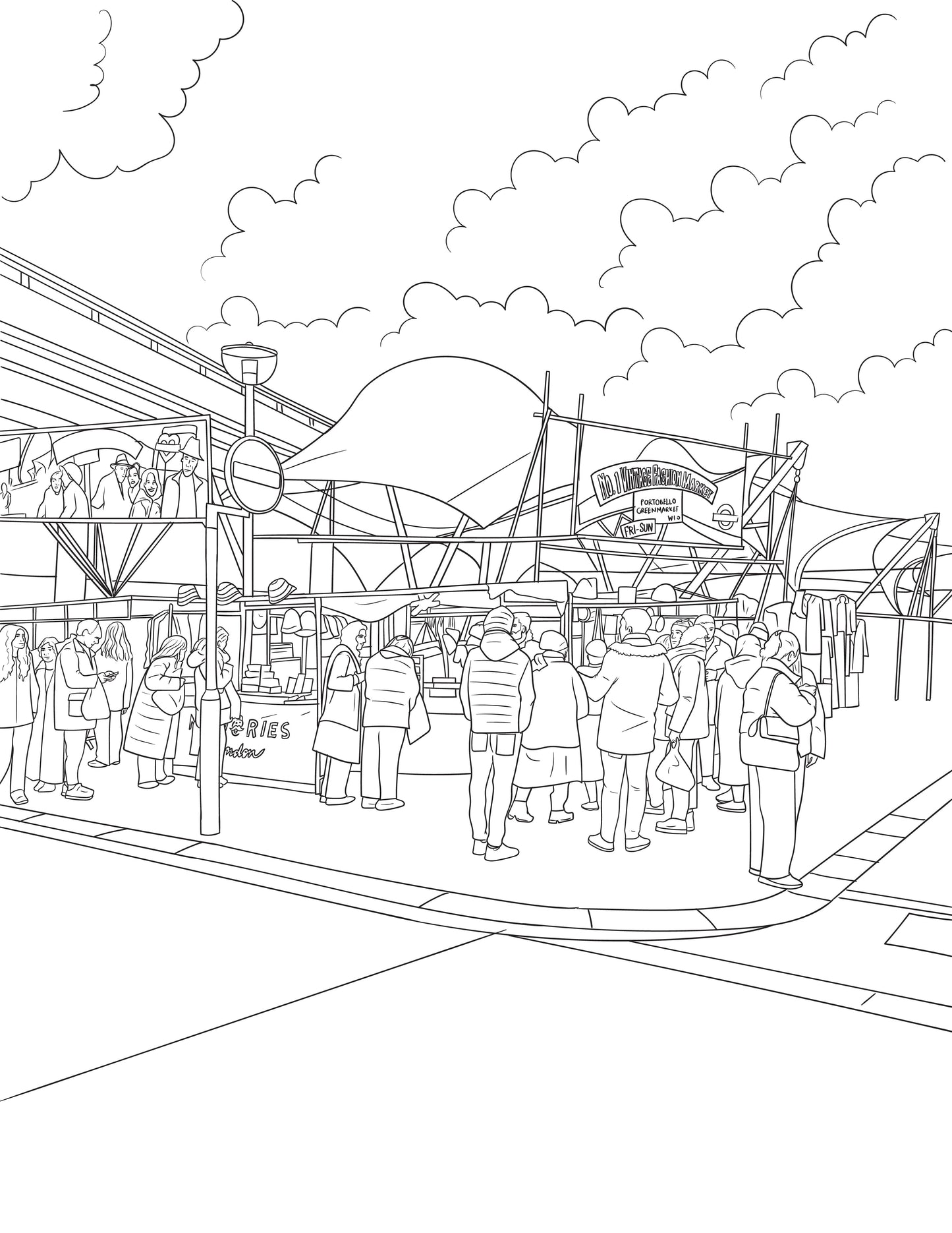 Notting Hill Colouring Book (A4)