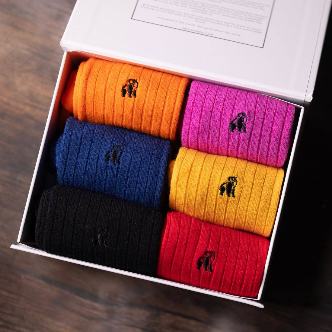 Superior Style Sock Box - 6 Pairs of Bamboo Socks (His)