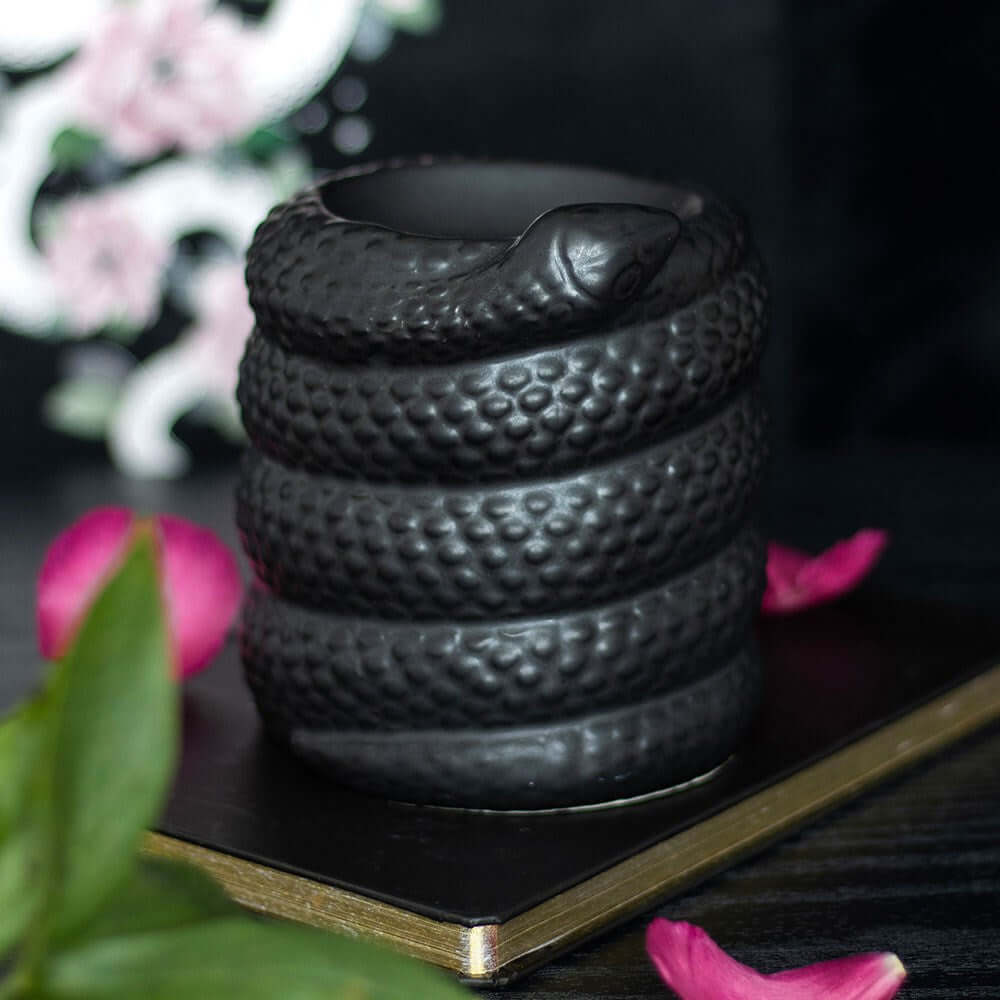 Gothic Gifts Black Snake Oil Burner and Wax Warmer