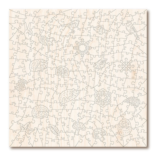 Snowy Hedgehog & Robin