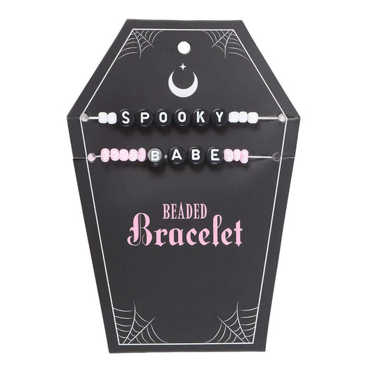 Gothic Gifts Spooky Babe Beaded Bracelet Set