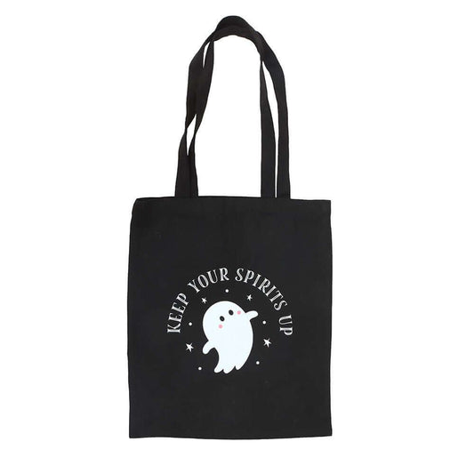 Gothic Gifts Keep Your Spirits Up Ghost Polycotton Tote Bag