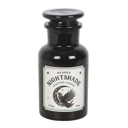 Gothic Gifts Mystic Raven Deadly Nightshade Apothecary Candle