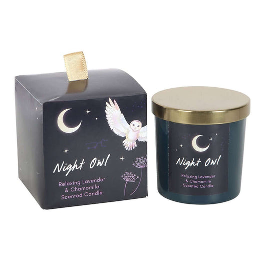 Gothic Gifts Night Owl Relaxing Lavender & Chamomile Candle