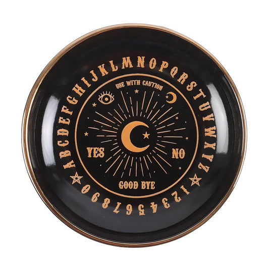 Gothic Gifts Round Black Talking Board Trinket Dish