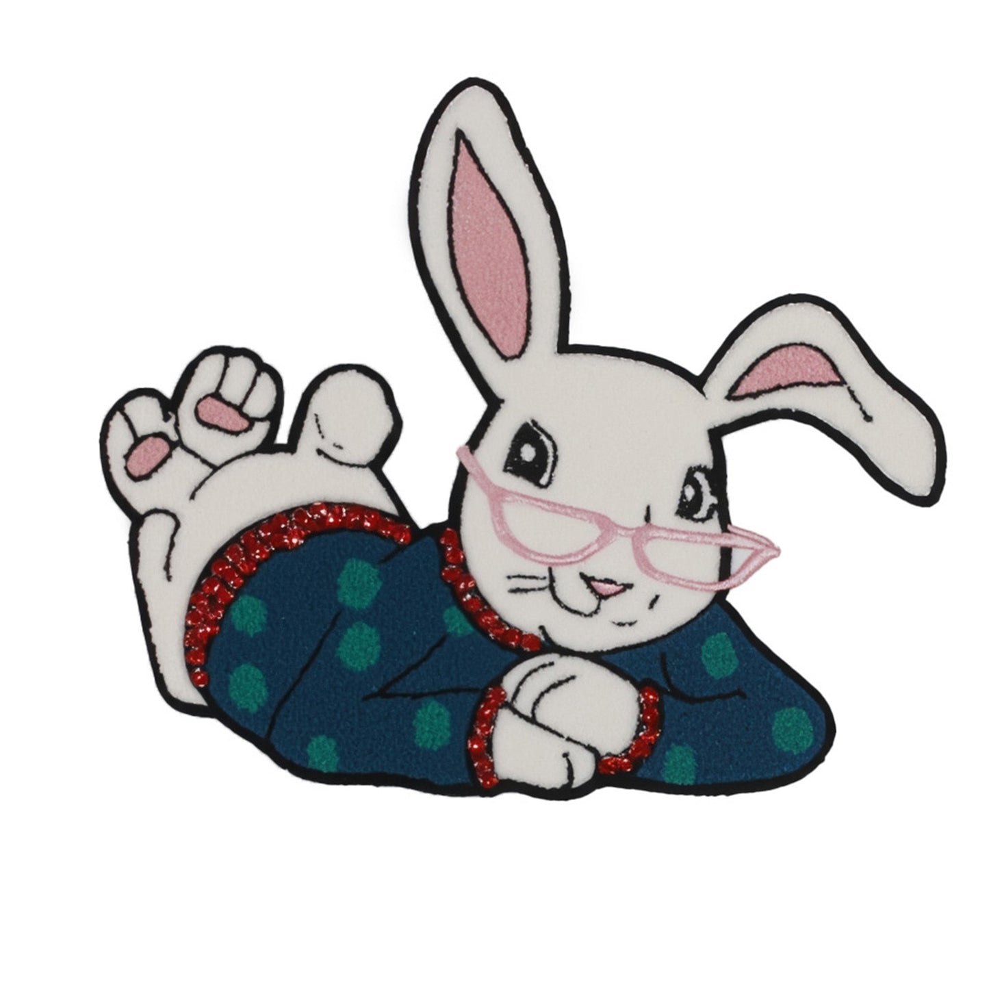 Cotton Rabbit Printed & Embroidered T-Shirt