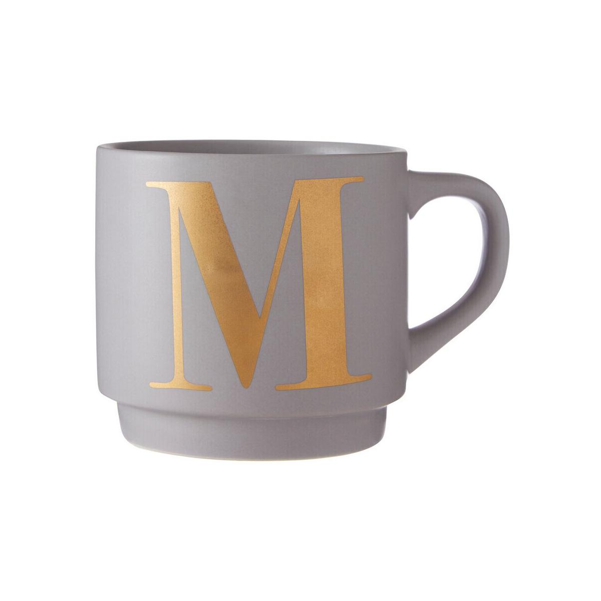 Signet Grey Monogram Mug, M