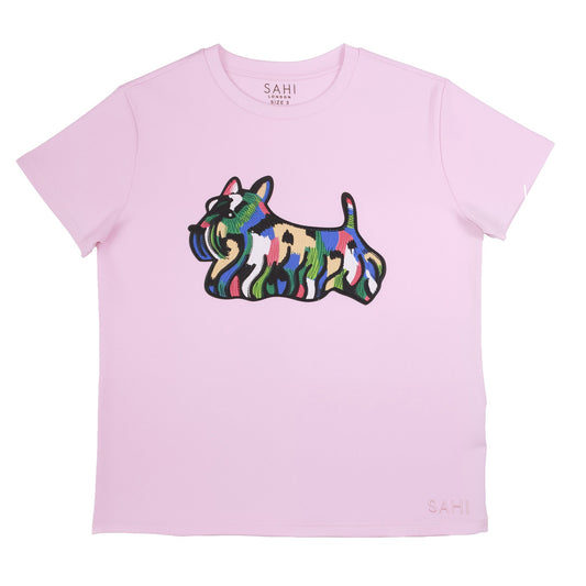 Cotton Doggy Printed & Embroidered T-Shirt