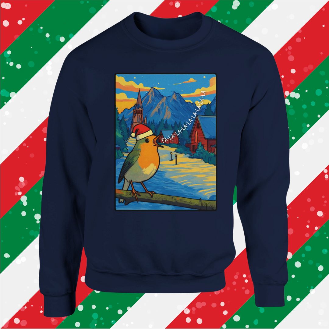 Singing Robin Christmas Sweatshirt