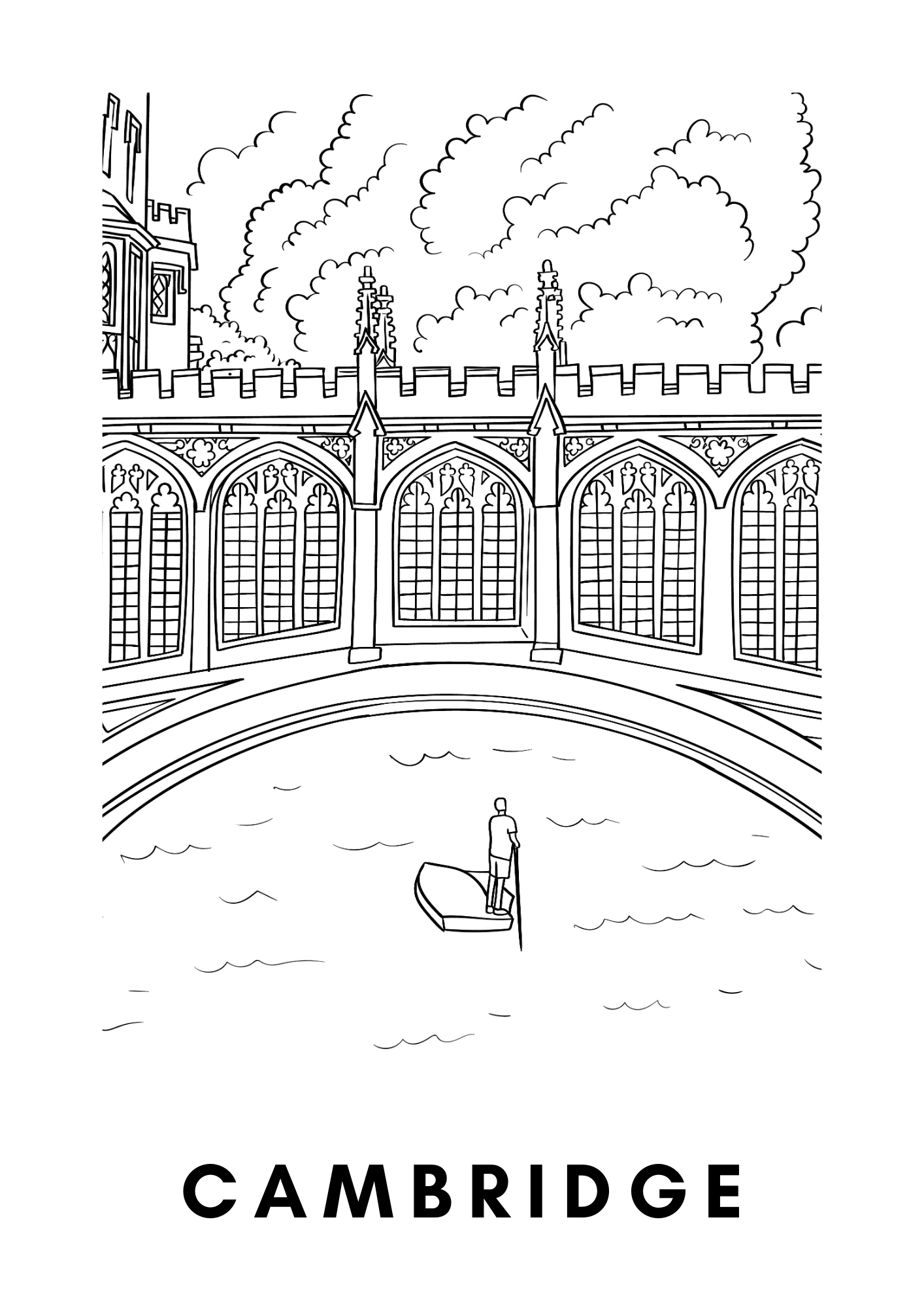 Cambridge Wall Art (A4)