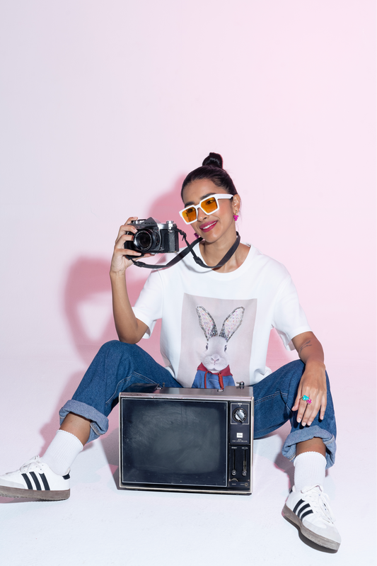 Sahi London Roger Graphic Embroidered Women’s Cotton T-Shirt