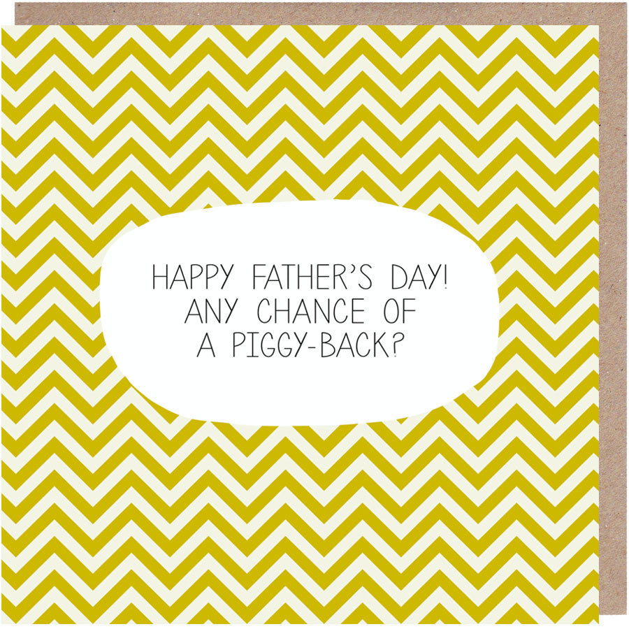 Piggy Back Father's Day Card