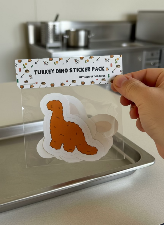 Turkey Dinosaur Sticker Pack | Not Made For This