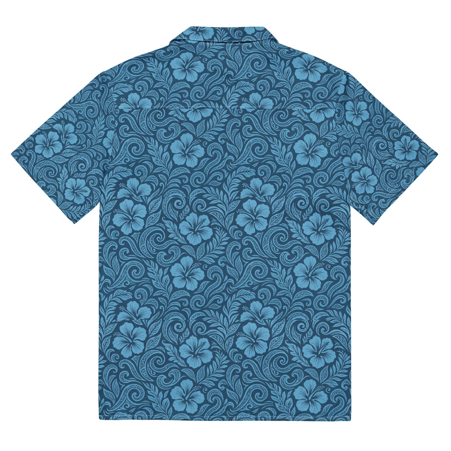 Hawaiian Shirt 'Blue Floral' Unisex button shirt