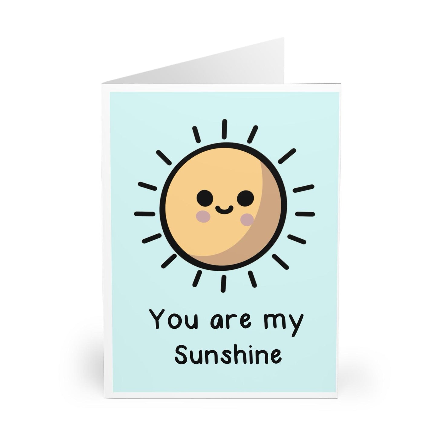 You Are My Sunshine – Minimalist Sun & Flower Love Card