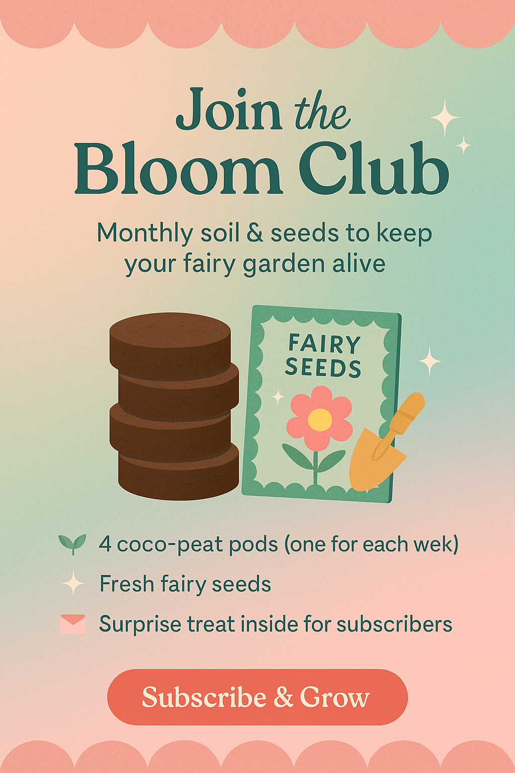 The Bloom Club: Keep the magic growing — monthly soil & seeds delivered to your door.
