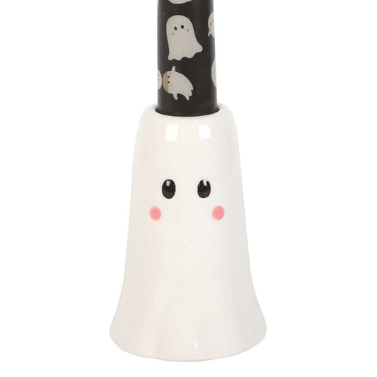 Gothic Gifts Sweet Ghost Candle Holder with Taper Candle
