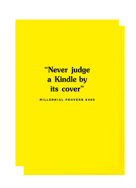 Never Judge A Kindle By Its Cover Card