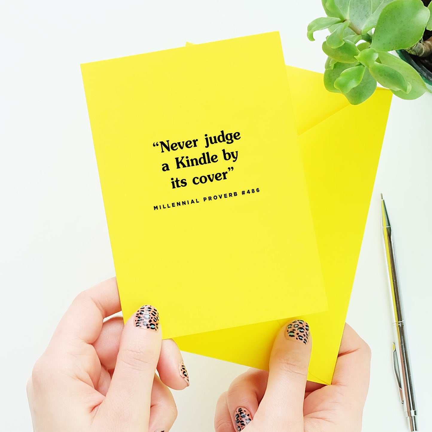 Never Judge A Kindle By Its Cover Card