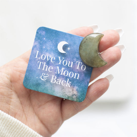 Gothic Gifts Love You To The Moon And Back Labradorite Moon In A Bag