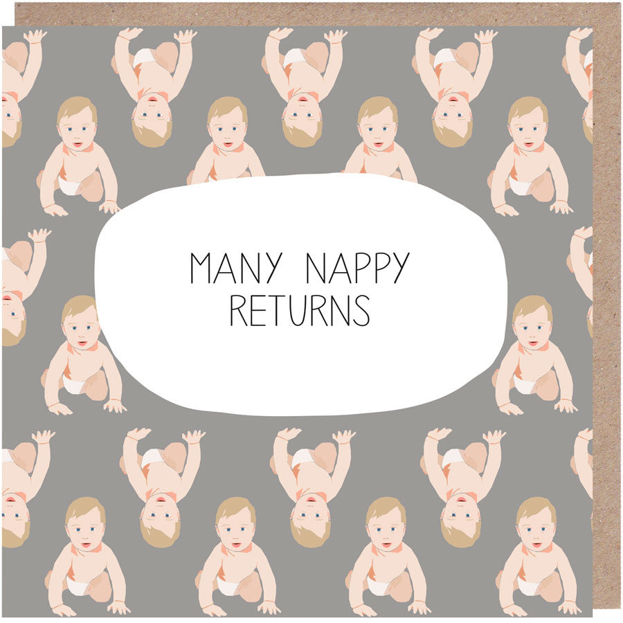 Many Nappy Returns New Baby Card