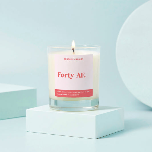 40th Birthday Gift Funny 40th Birthday Candle Forty AF