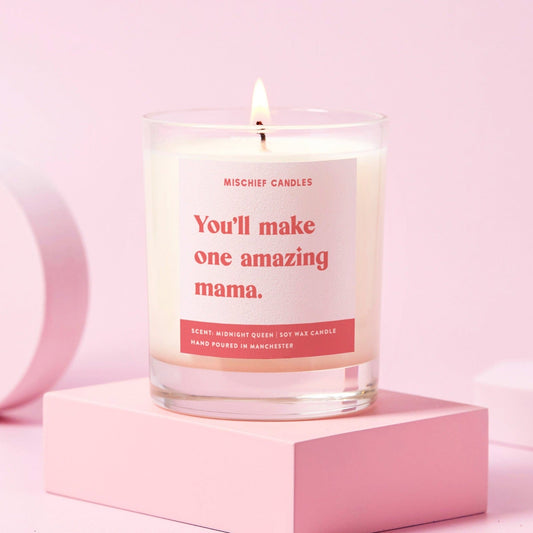 Mum To Be Gift Funny Baby Shower Gift Candle One Amazing Mama