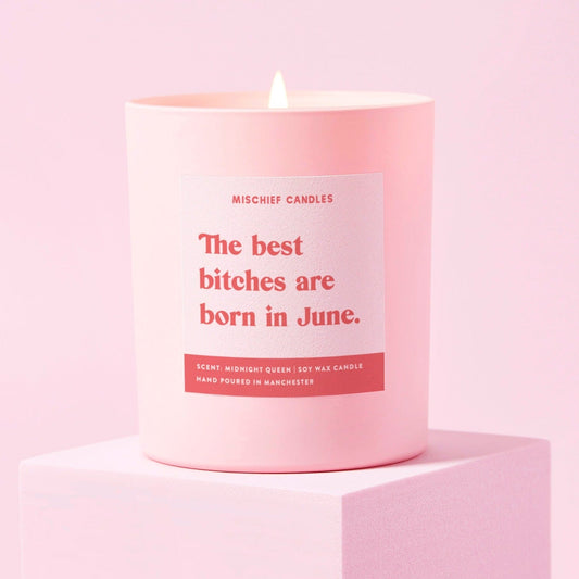 June Birthday Gift Funny Birthday Gift Candle June Birthday Bitch
