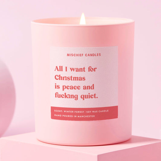 Funny Christmas Gift For Her Stocking Filler Candle Peace And Quiet