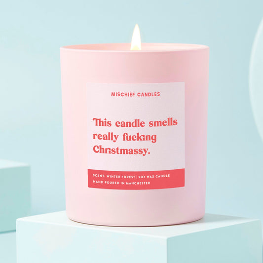 Funny Christmas Gift For Friend Stocking Filler Candle Smells Christmassy