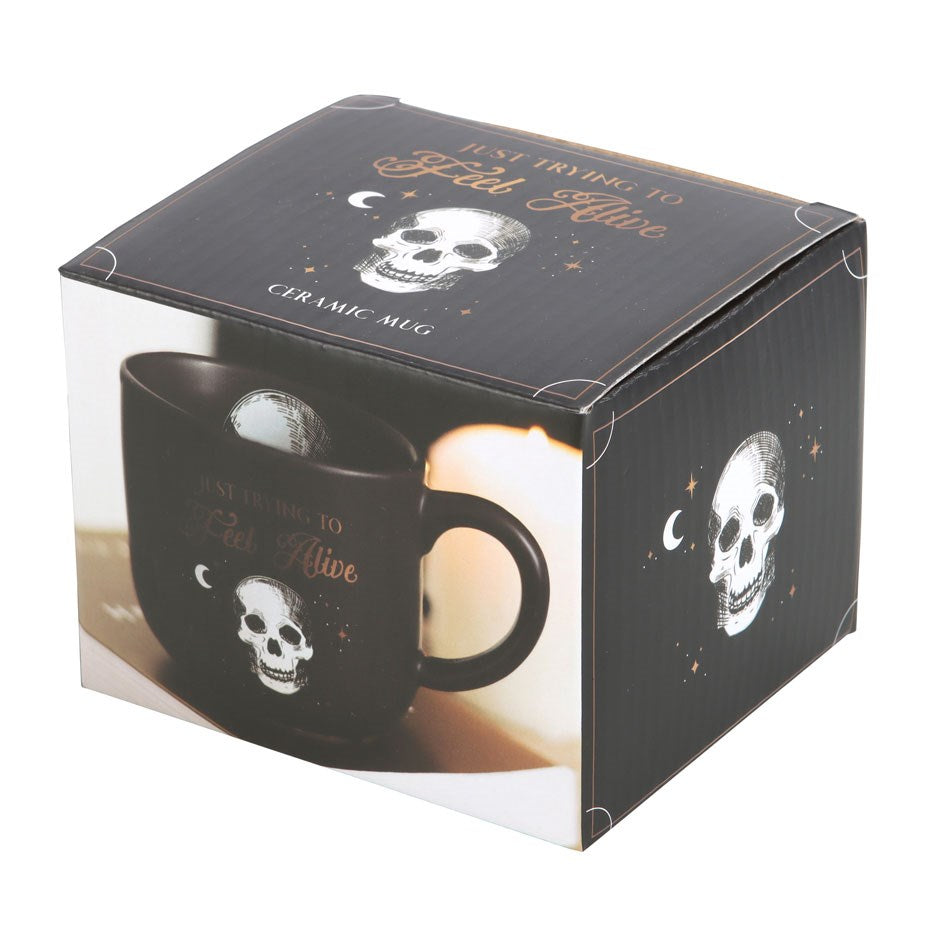Gothic Gifts Trying to Feel Alive Mug