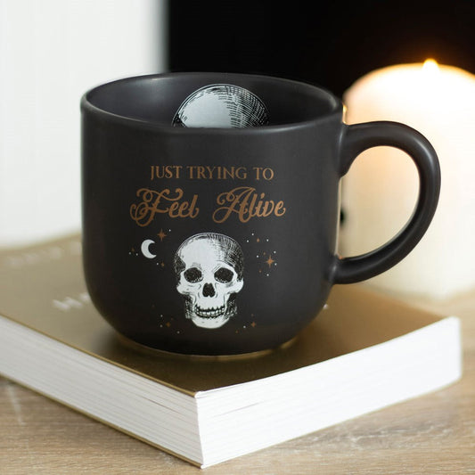 Gothic Gifts Trying to Feel Alive Mug