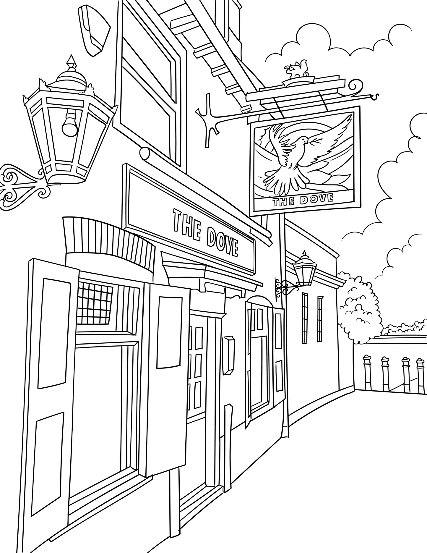 London Pubs Colouring Book (A4)