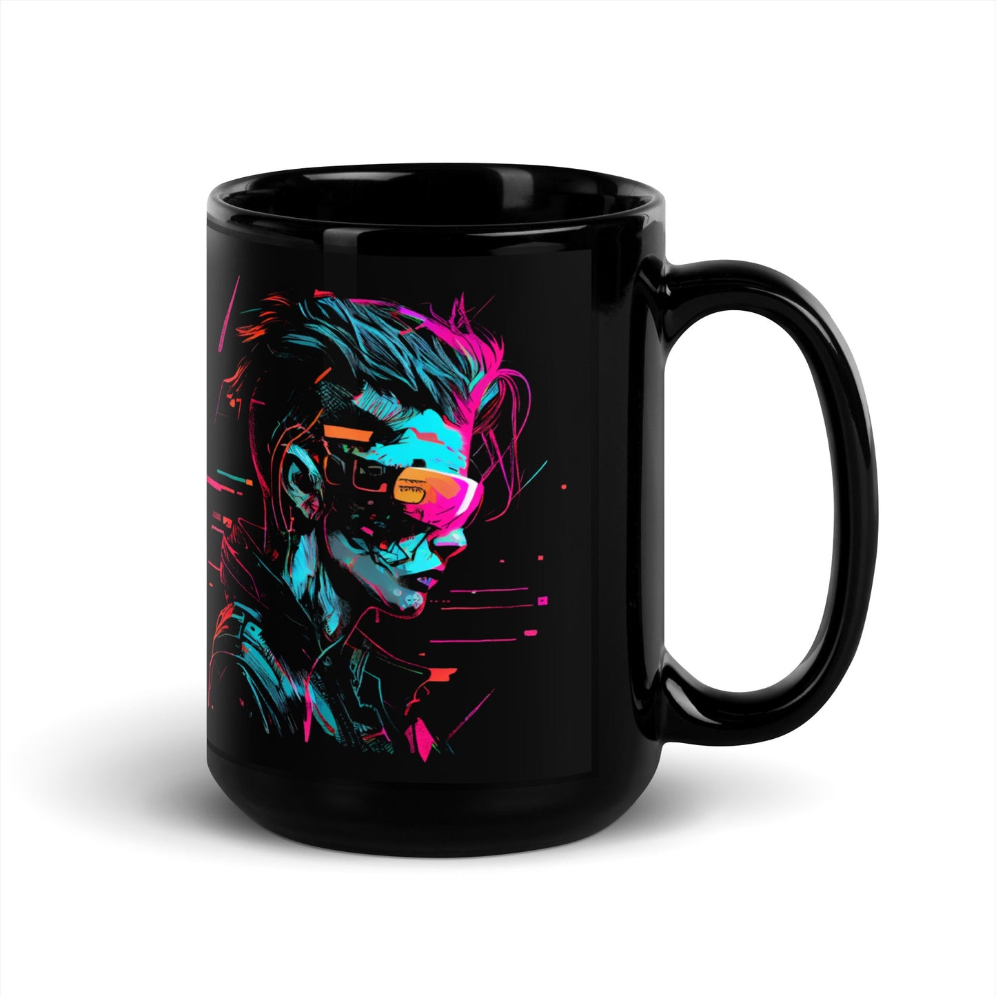 Retro Neon Girl Black Coffee Girl