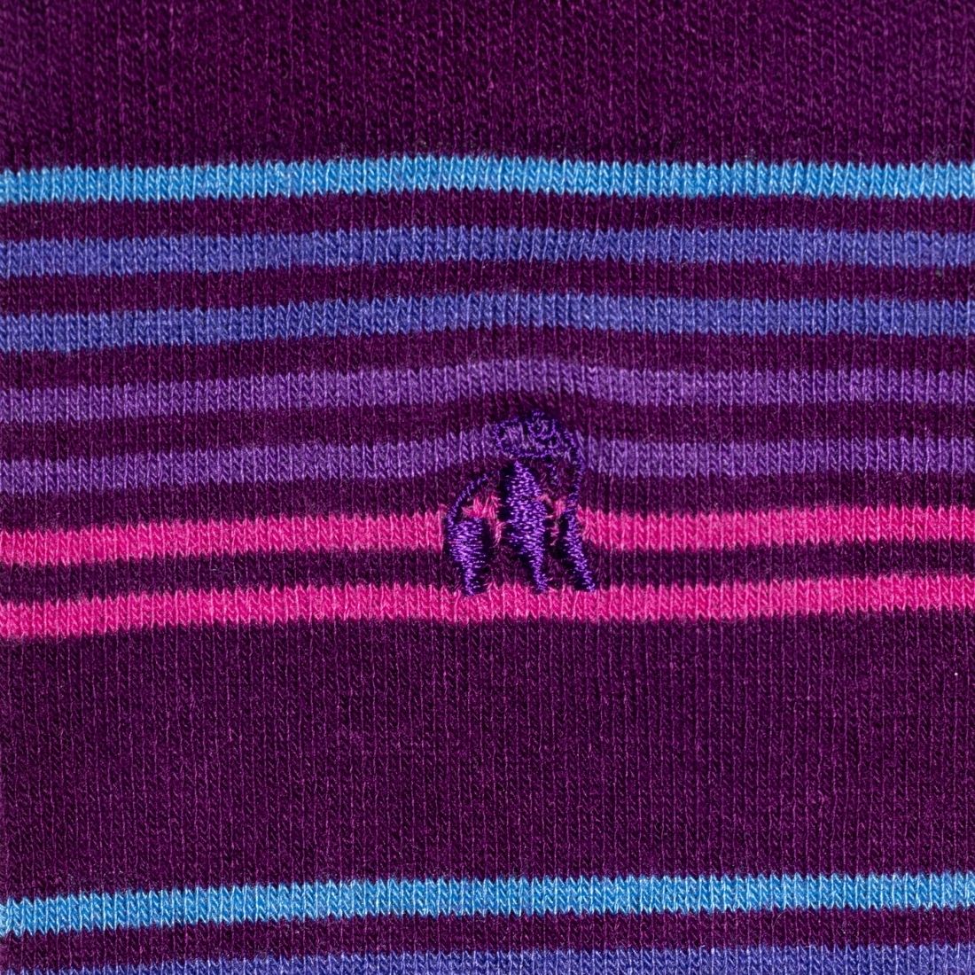 Purple Narrow Striped Bamboo Socks