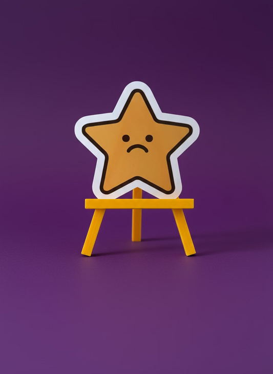 Sad Star Sticker | Not Made For This