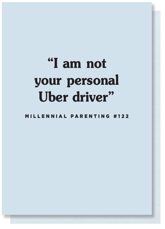 I Am Not Your Personal Uber Driver Card