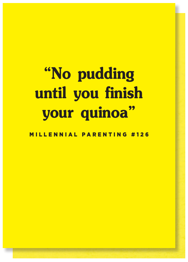 No Pudding Until You Finish Your Quinoa Card
