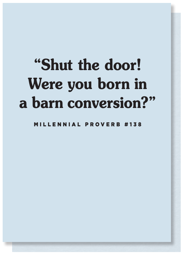 Were You Born In A Barn Conversion Card