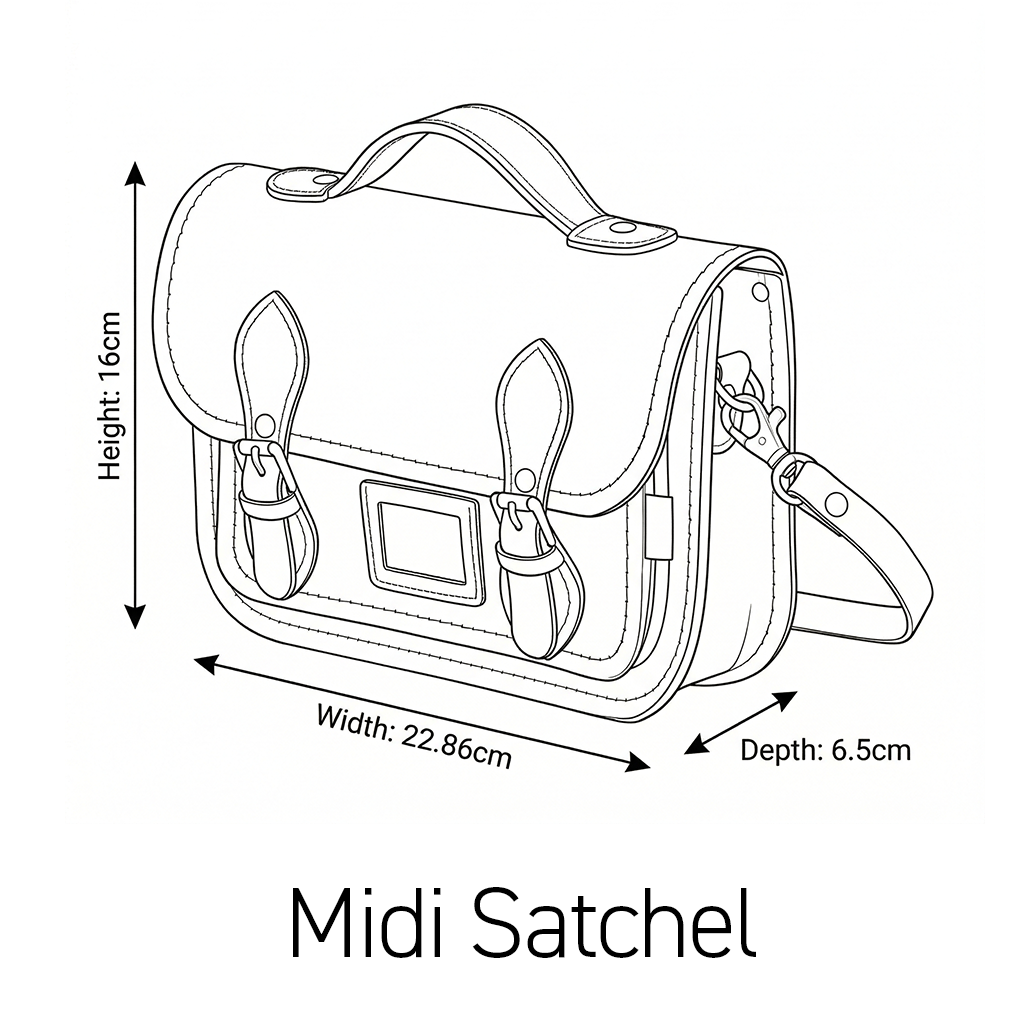 Leather Midi Satchel - Pride