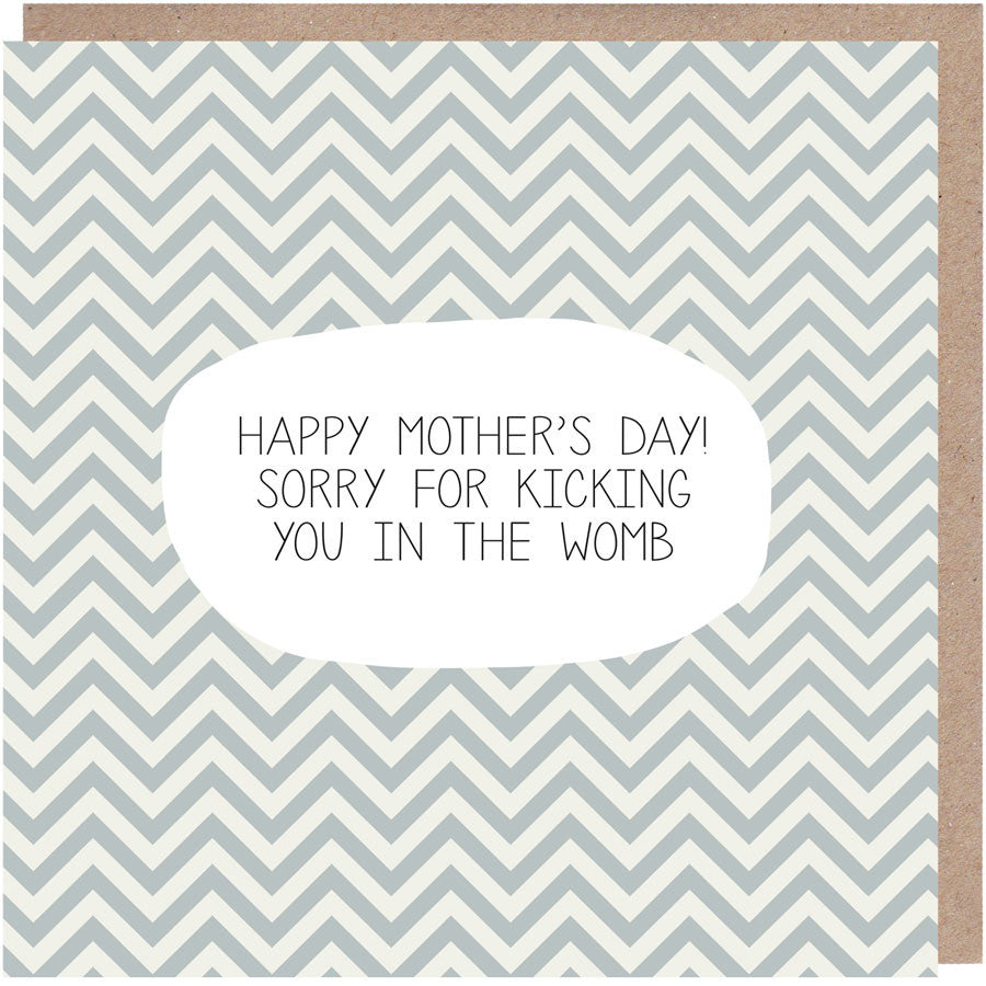 Sorry For Kicking You In The Womb Mother's Day Card