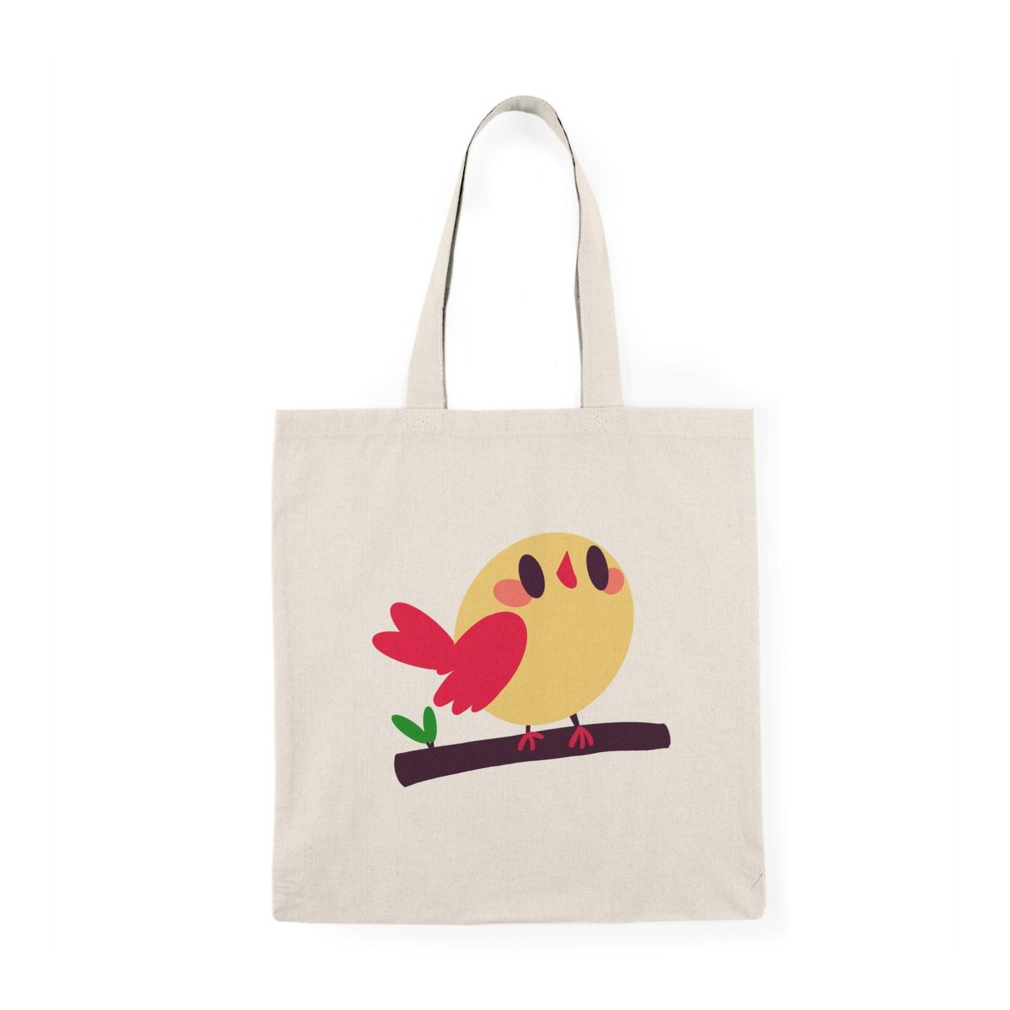Cartoon Bird Tote β Eco Nature Bag with Branch Design