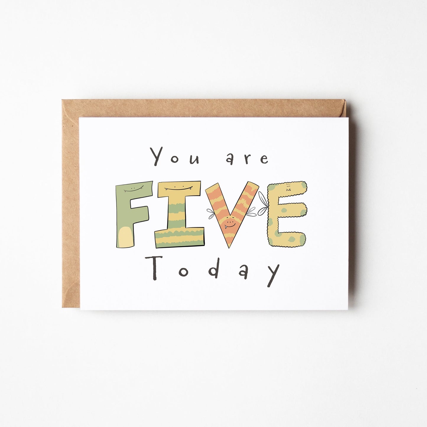 You Are 5 Today – Fun Milestone Card for Kids