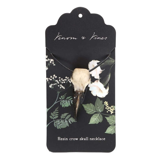 Gothic Gifts Resin Crow Skull Necklace