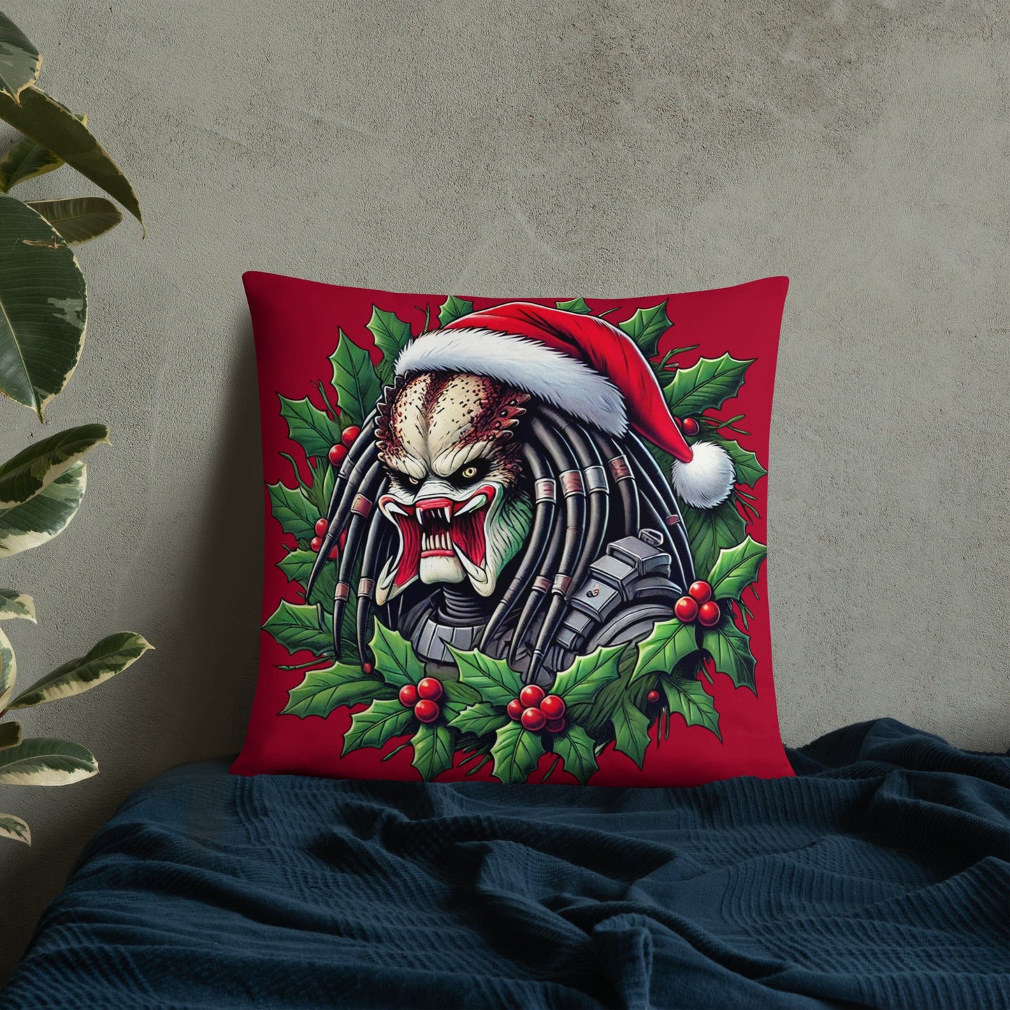 Predator Christmas Throw Pillow