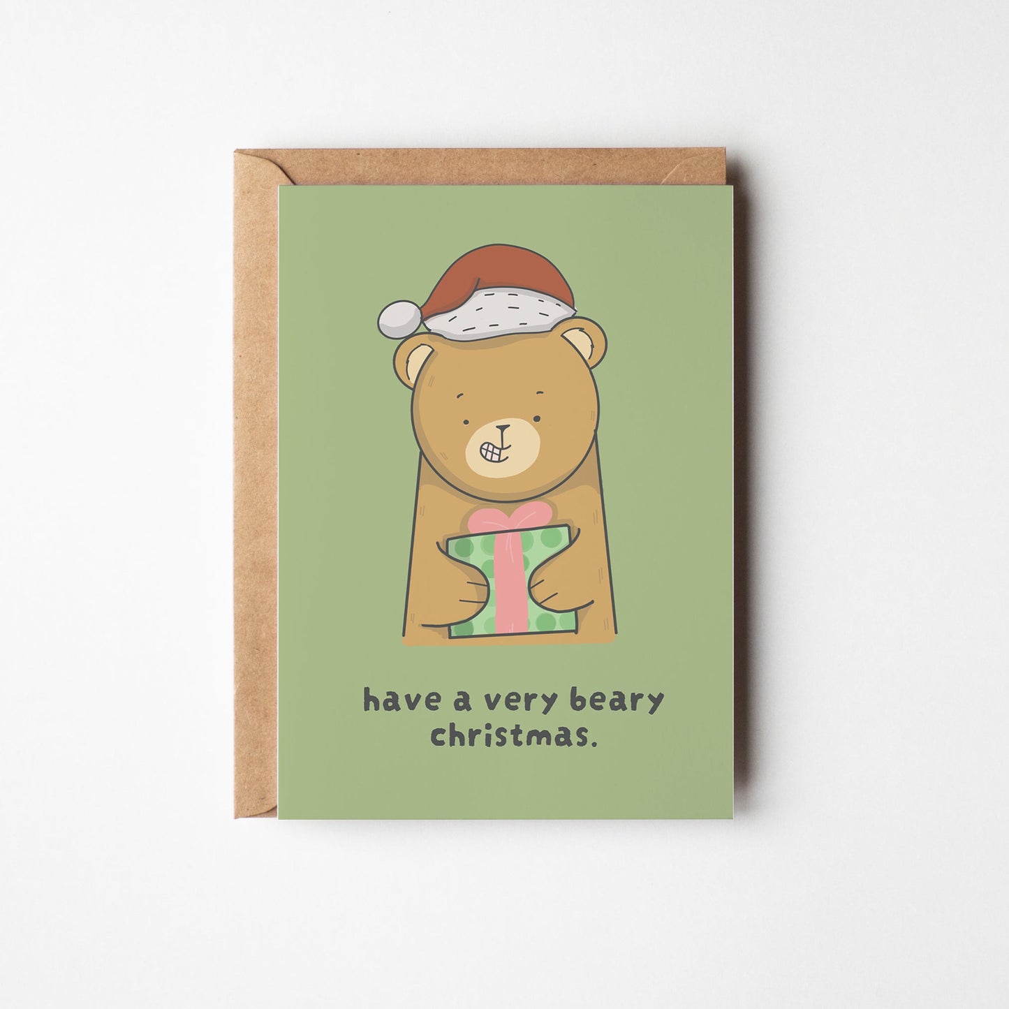 Beary Christmas - Cute Holiday Card