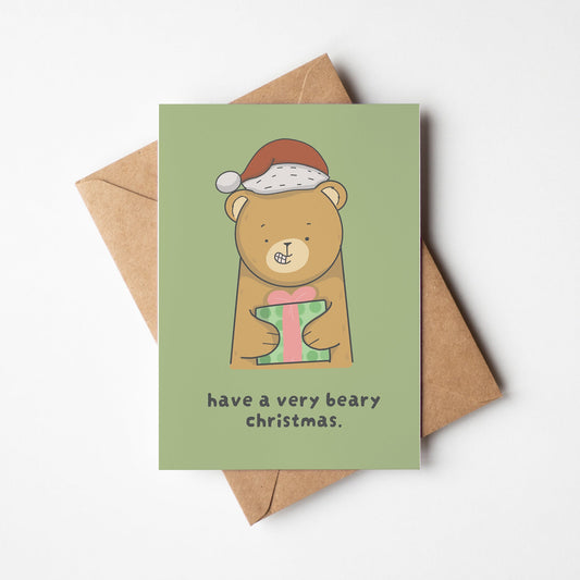 Beary Christmas - Cute Holiday Card