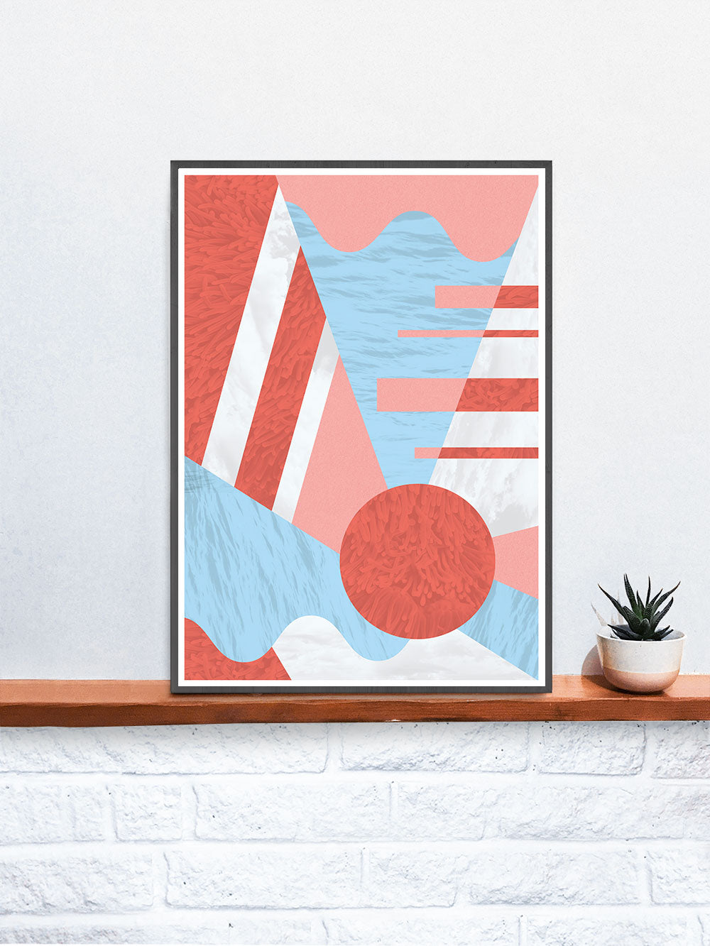 Coral Reef Geometric Print