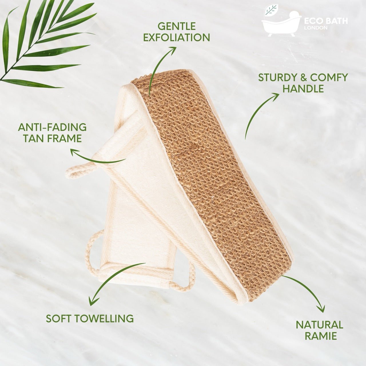 Eco Bath Natural Ramie Back Strap