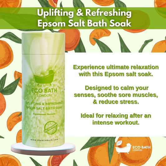 Eco Bath London Uplifting and Refreshing Epsom Salt Bath Soak - Tube